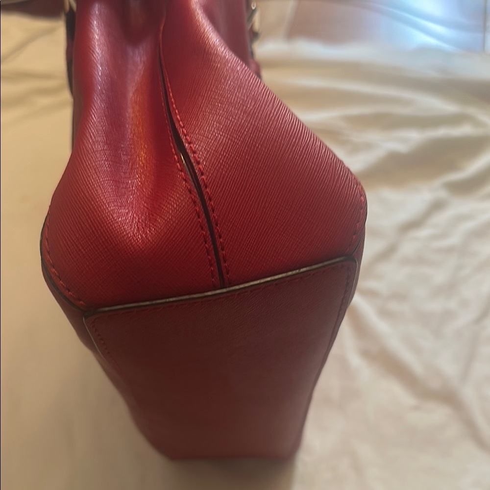 Kate Spade Red Satchel With Structured Shape And … - image 7